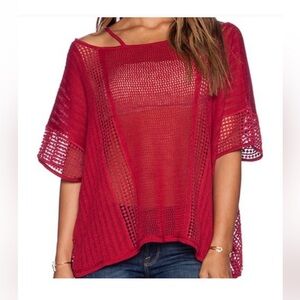 FREE PEOPLE ECHO OPEN STITCH TOP